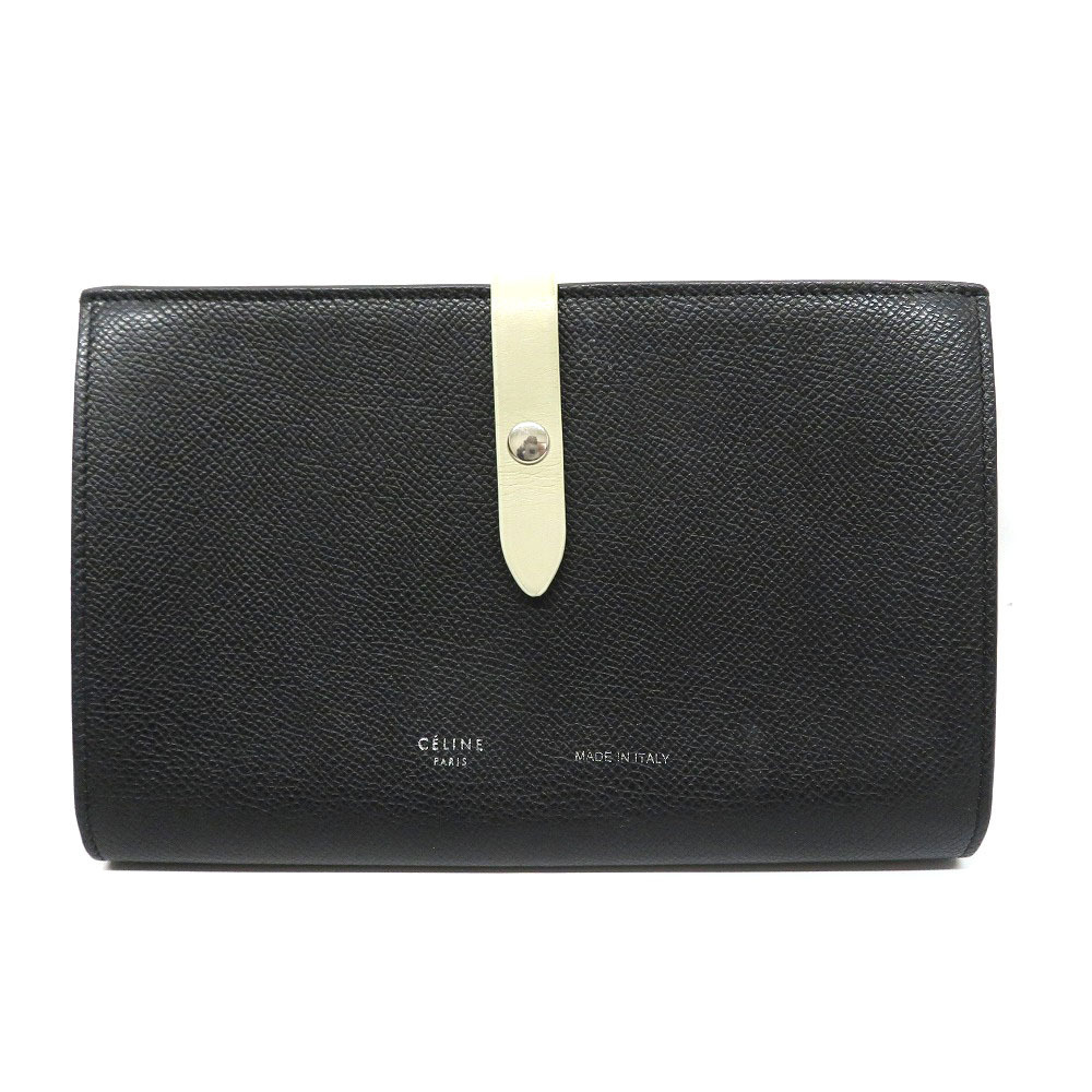 Celine Long Function Strap Black Multi Wallet Lea… - image 2
